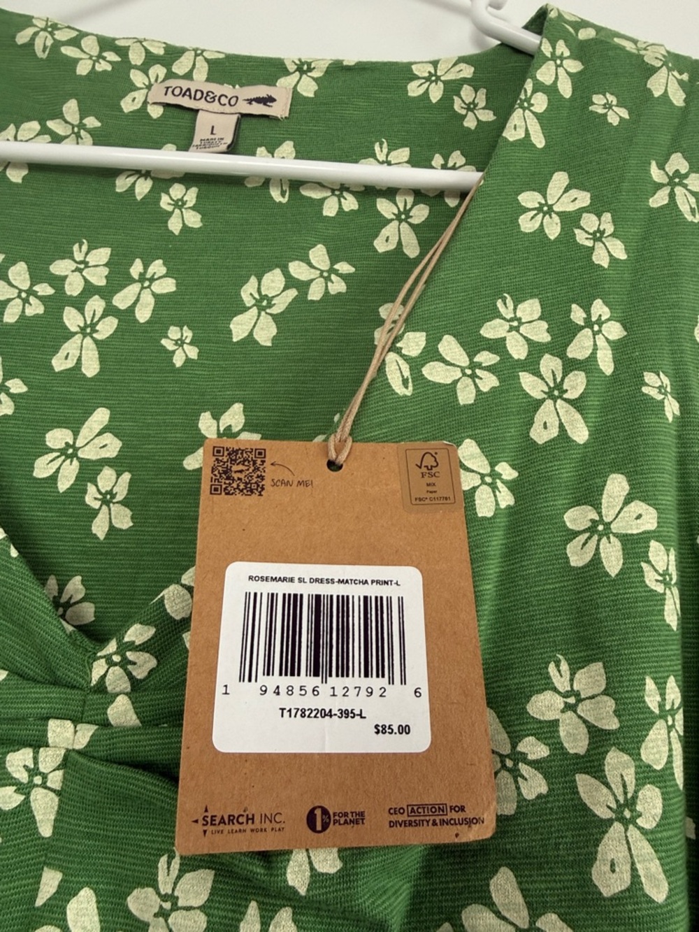 Toad&Co Green Floral Sleeveless Dress - Picture 2 of 5